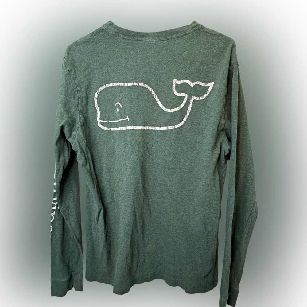Vineyard Vines Men's Olive Long Sleeve Tee